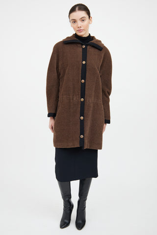 Missoni Brown 
Black Mohair Coat