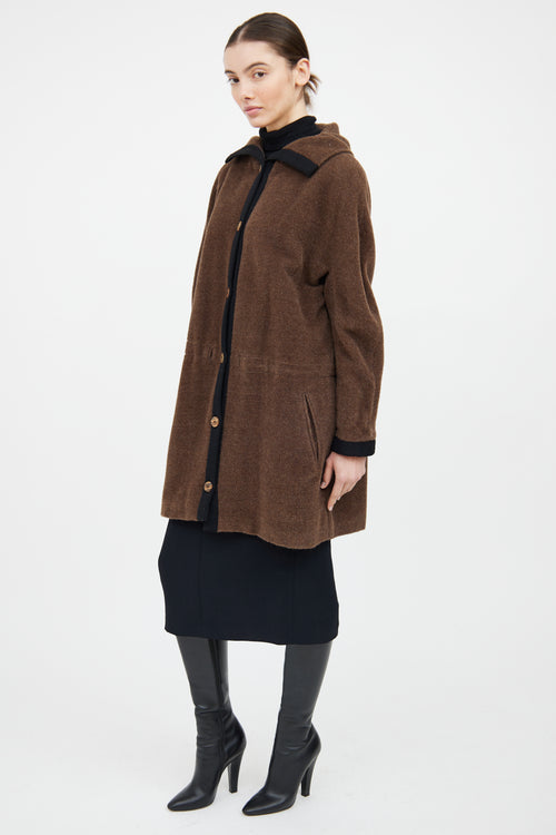 Missoni Brown 
Black Mohair Coat