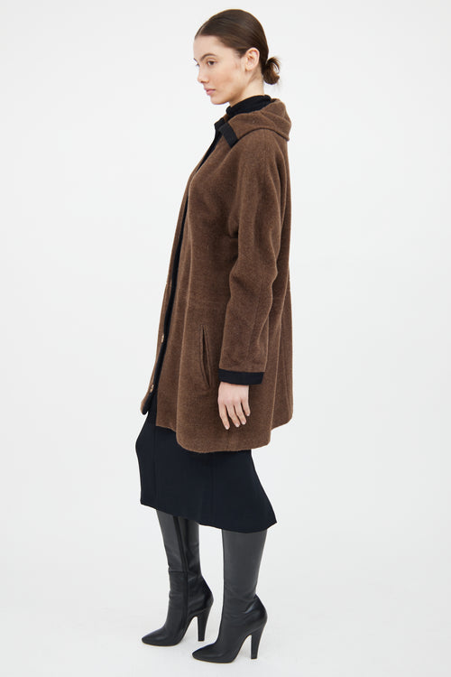 Missoni Brown 
Black Mohair Coat