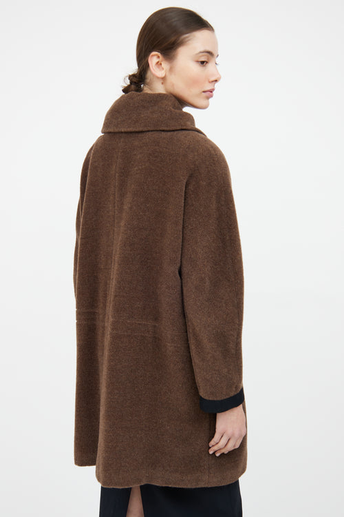 Missoni Brown 
Black Mohair Coat