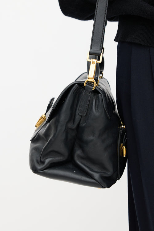 Miu Miu Black Leather Crossbody Bag