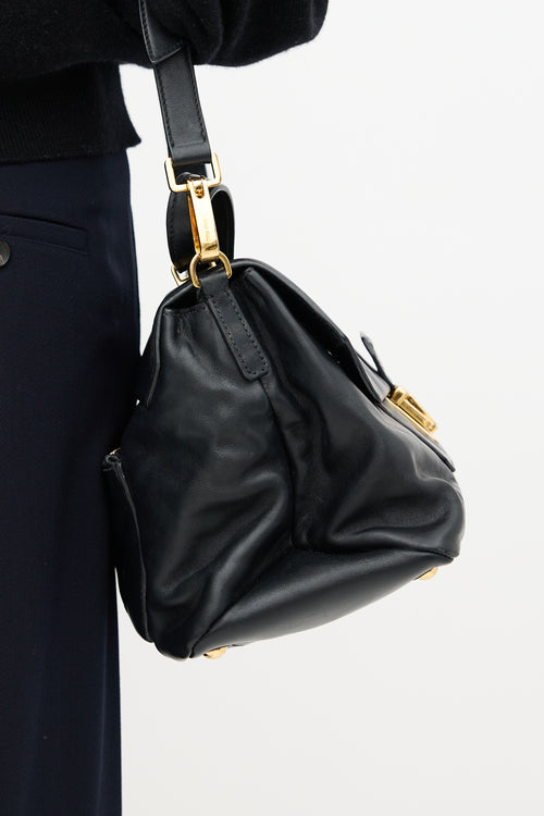 Miu Miu Black Leather Crossbody Bag