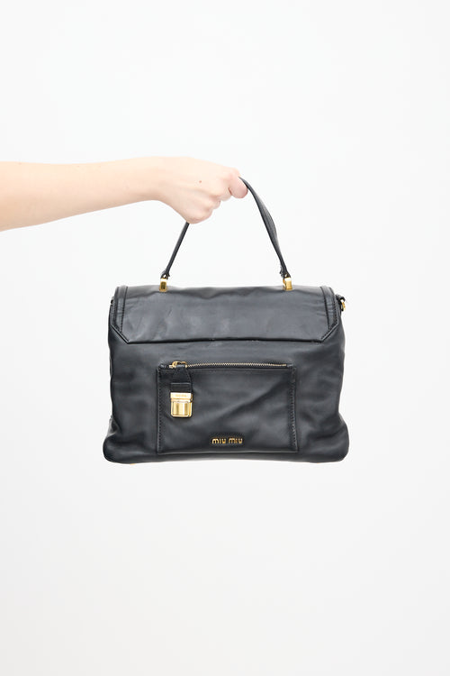 Miu Miu Black Leather Crossbody Bag