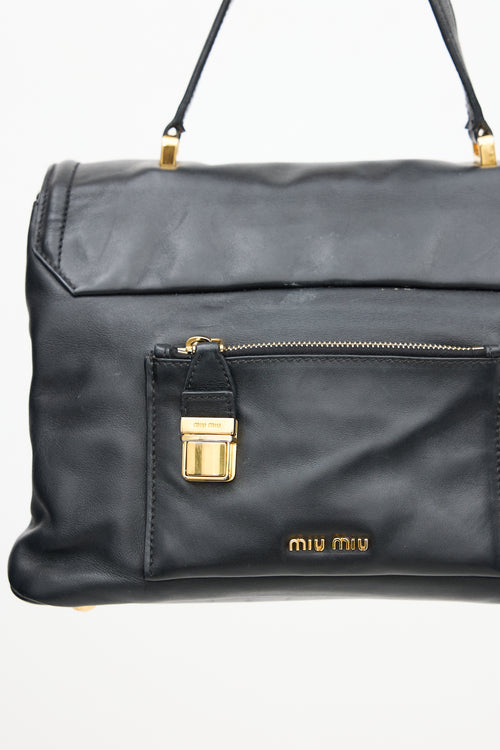 Miu Miu Black Leather Crossbody Bag