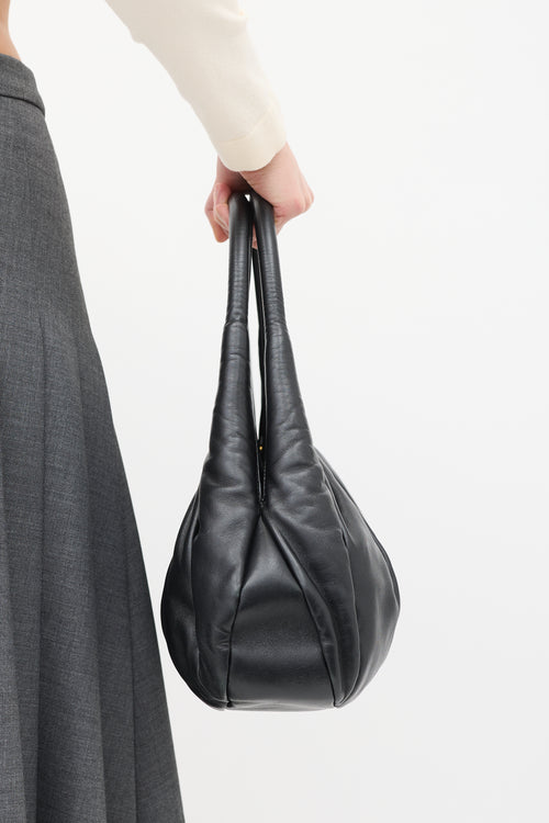 Miu Miu Black Leather Top Handle Bag