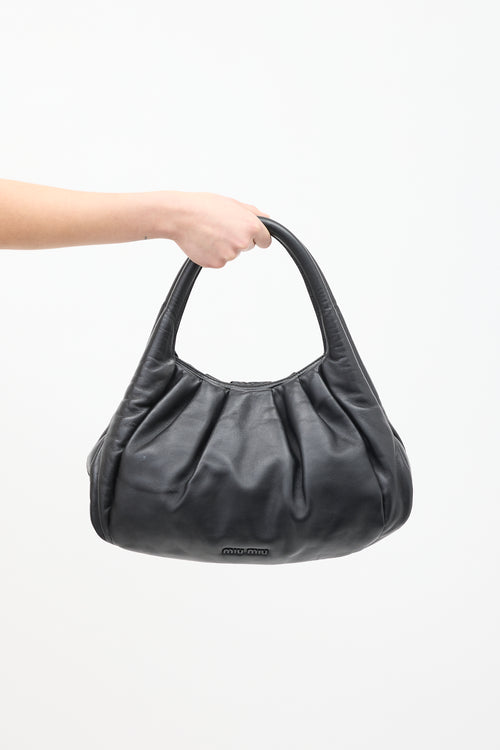 Miu Miu Black Leather Top Handle Bag