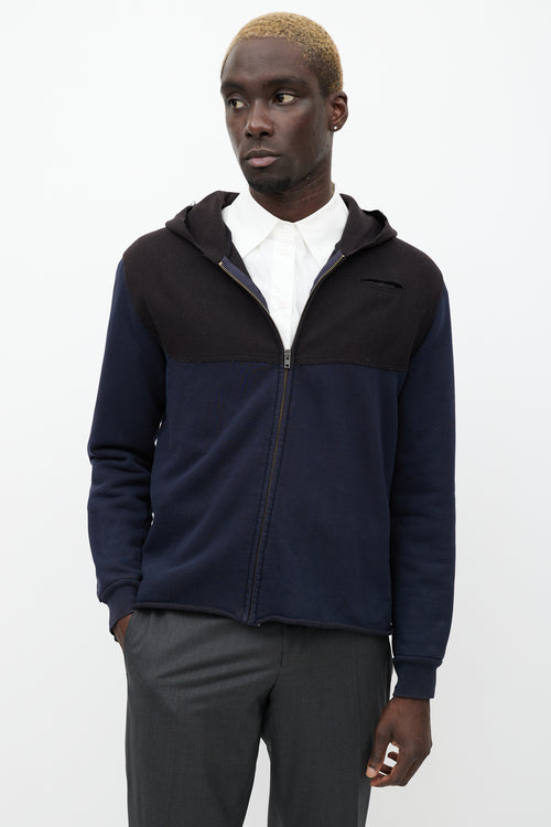 Miu Miu Black 
Navy Zip Hoodie