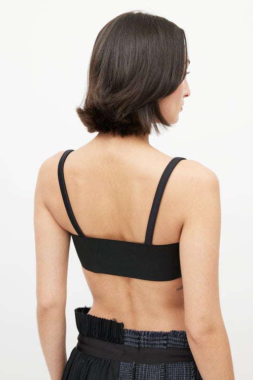 Miu Miu Black Neoprene Cago Bra