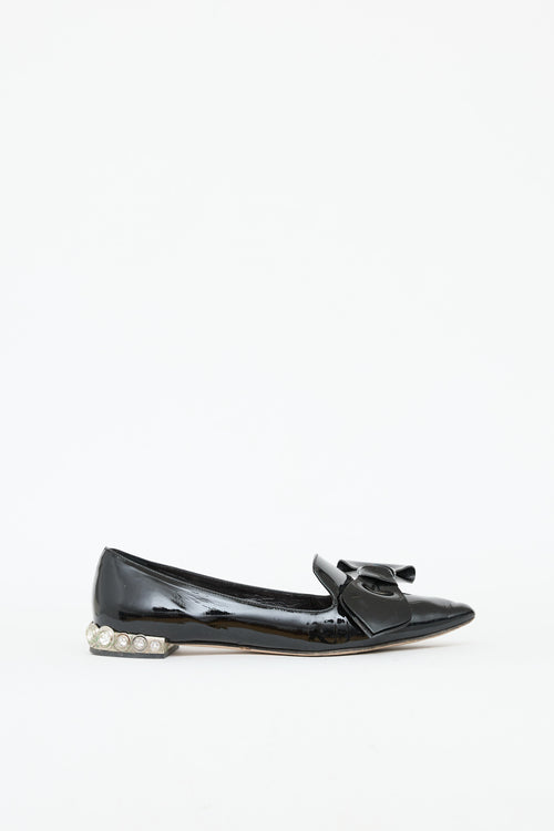 Miu Miu Patent Leather Jewel Flat