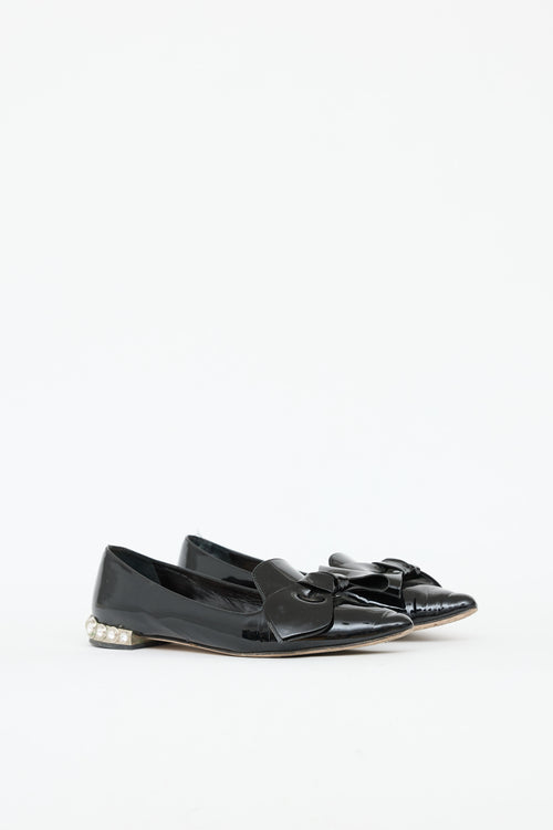 Miu Miu Patent Leather Jewel Flat