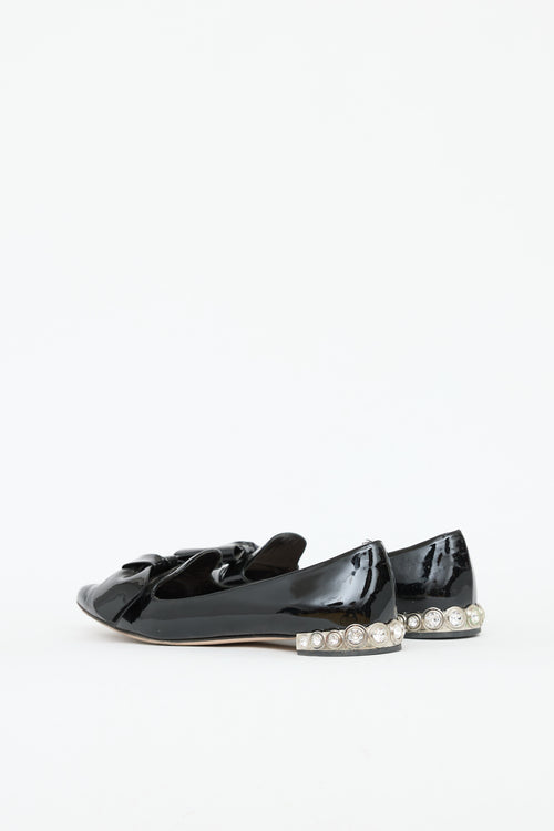 Miu Miu Patent Leather Jewel Flat