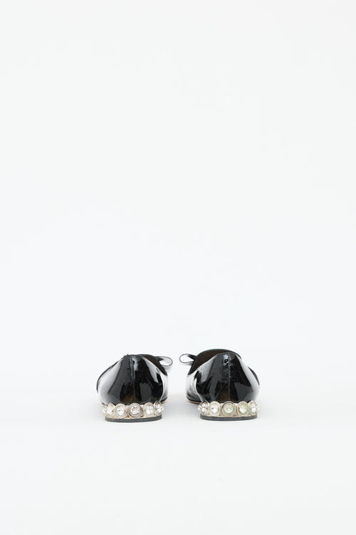 Miu Miu Patent Leather Jewel Flat