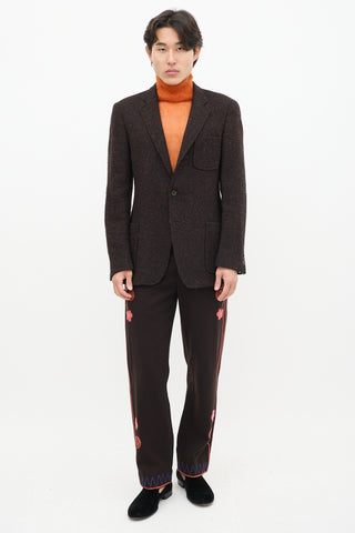 Miu Miu Brown Wool Speckled Blazer