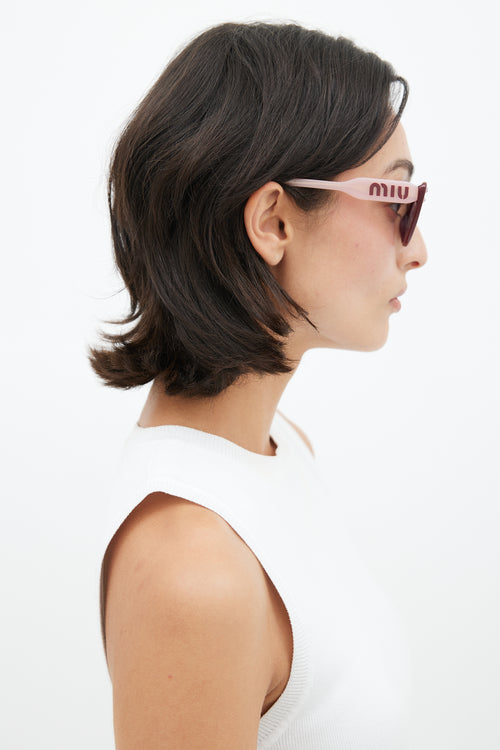 Miu Miu Burgundy 
Pink SMU05T Sunglasses