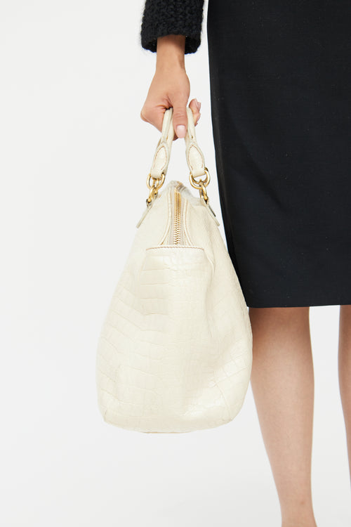 Miu Miu Cream Embossed Sheen Bag