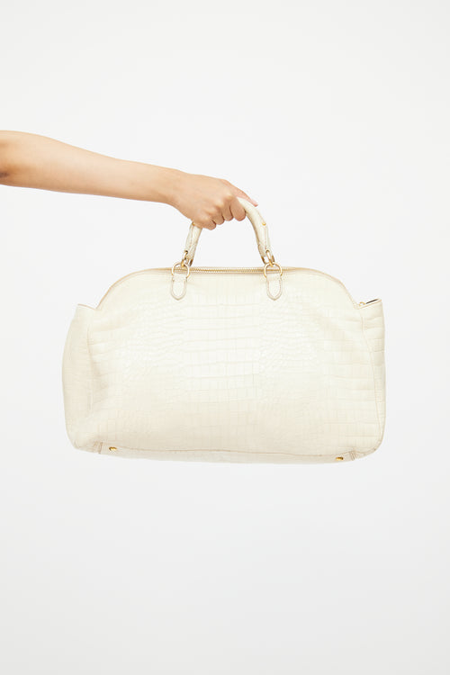 Miu Miu Cream Embossed Sheen Bag