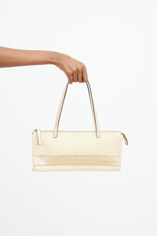 Miu Miu Cream 
Gold Leather Shoulder Bag