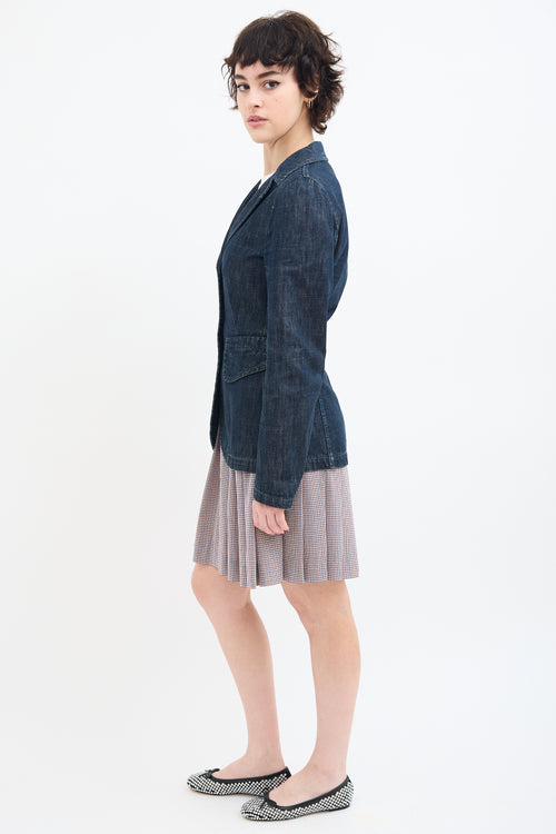 Miu Miu Dark Wash Denim Blazer