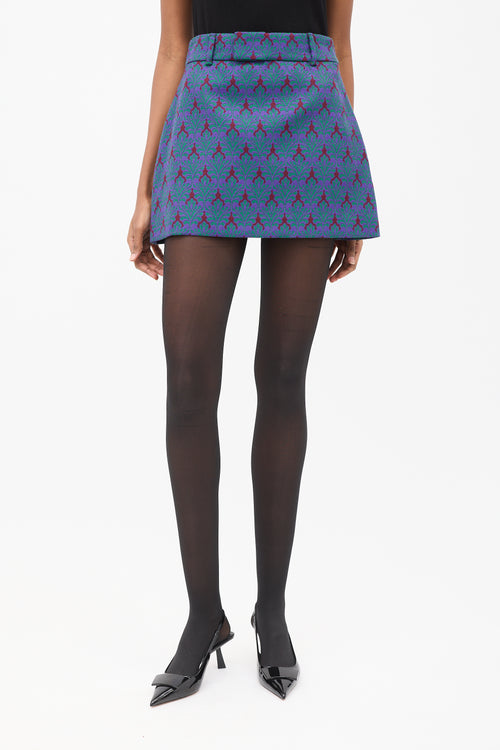 Miu Miu FW 2012 Purple 
Multi Jacquard Co-Ord Set