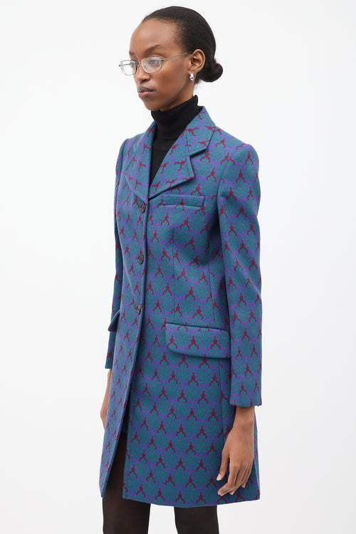 Miu Miu FW 2012 Purple 
Multi Jacquard Co-Ord Set