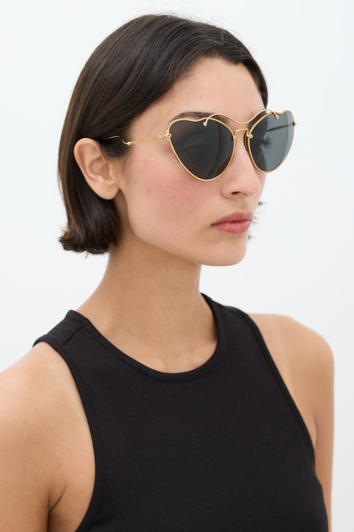 Miu Miu Gold SMU55R Abstract Sunglasses