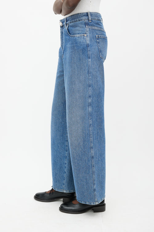 Miu Miu Medium Wash Wide Leg Jean