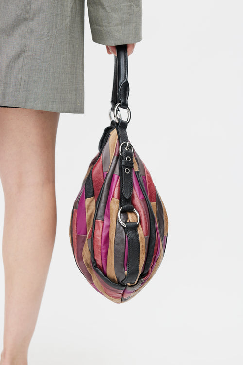 Miu Miu Multicolour Leather Patchwork Shoulder Bag