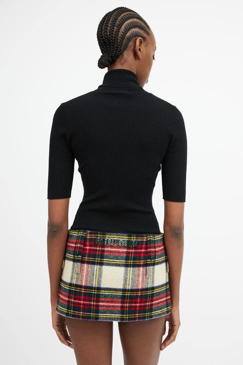 Miu Miu Multicolour Plaid Mini Skirt