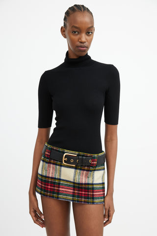 Miu Miu Multicolour Plaid Mini Skirt