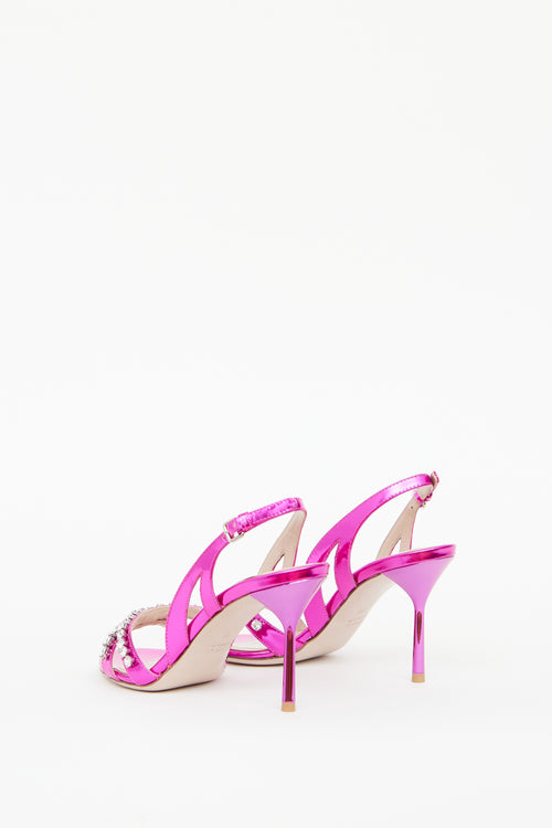 Miu Miu Pink Crystal Embellished Pump