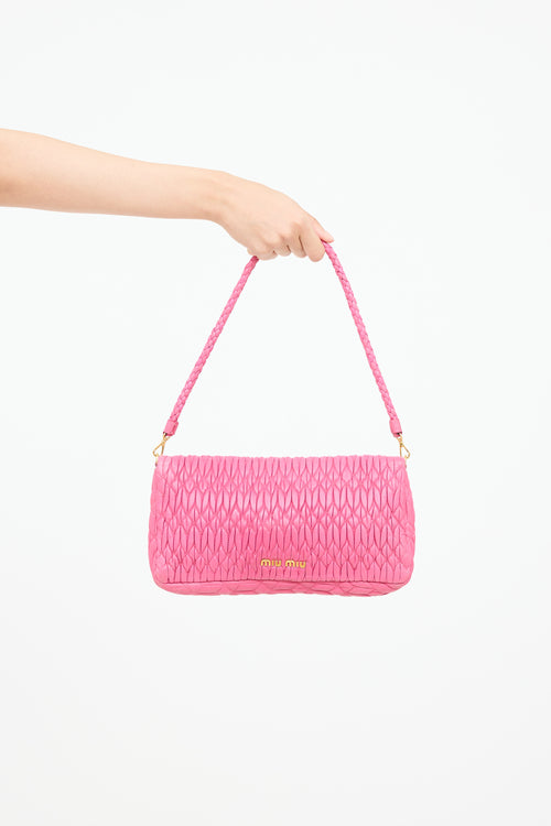 Miu Miu Matelasse Leather Crystal Bag