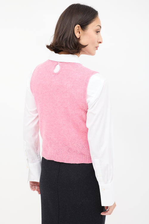 Miu Miu Pink Wool Sweater Vest