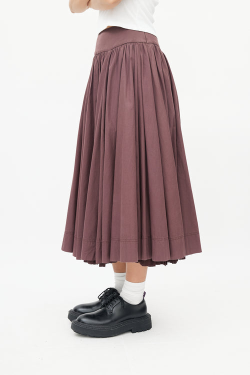 Miu Miu Purple Full Skirt