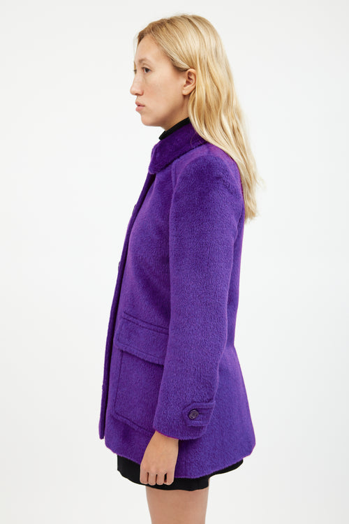 Miu Miu Purple Wool Coat