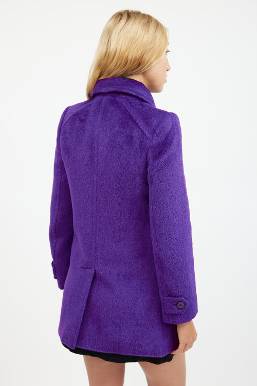 Miu Miu Purple Wool Coat