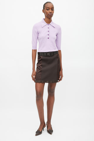 Miu Miu Purple Polo Top