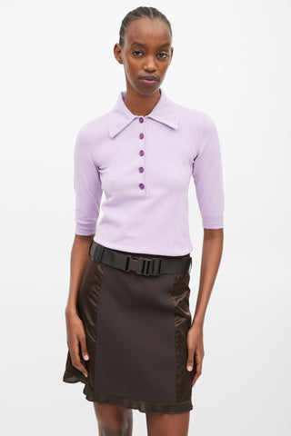 Miu Miu Purple Polo Top