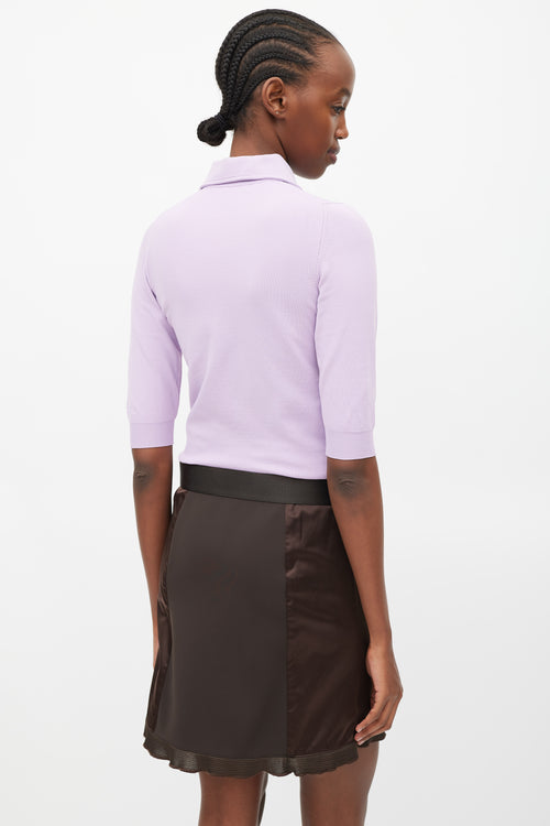 Miu Miu Purple Polo Top