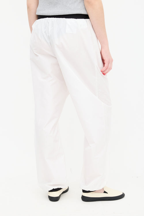 Miu Miu White Silk Blend Technical Joggers