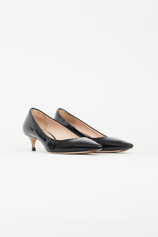 Miu Miu Black Patent Pointed Toe Heel