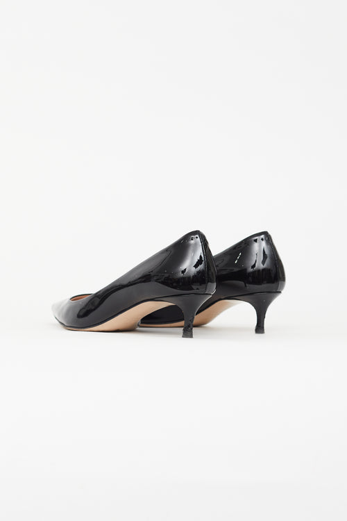 Miu Miu Black Patent Pointed Toe Heel