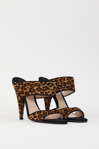 Miu Miu Black 
Brown Textured Hair Heel