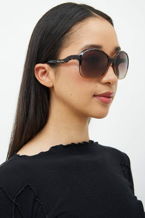 Miu Miu Brown Tortoise SMU06L Sunglasses