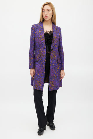 Miu Miu Fall 2012 Purple 
Yellow Floral Jacket