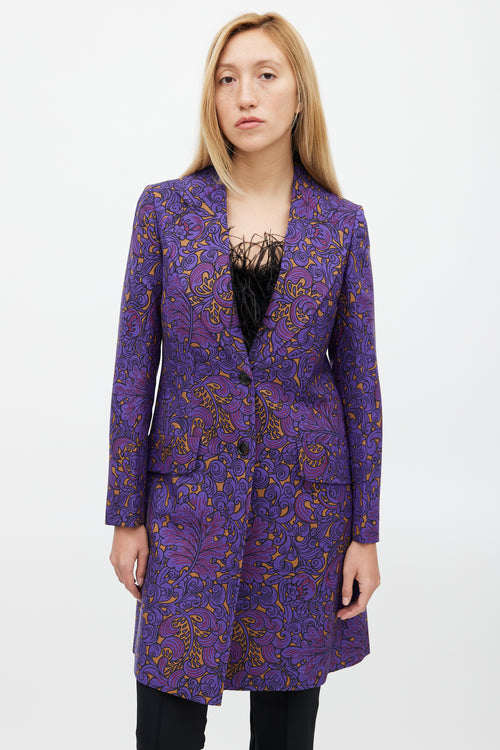 Miu Miu Fall 2012 Purple 
Yellow Floral Jacket