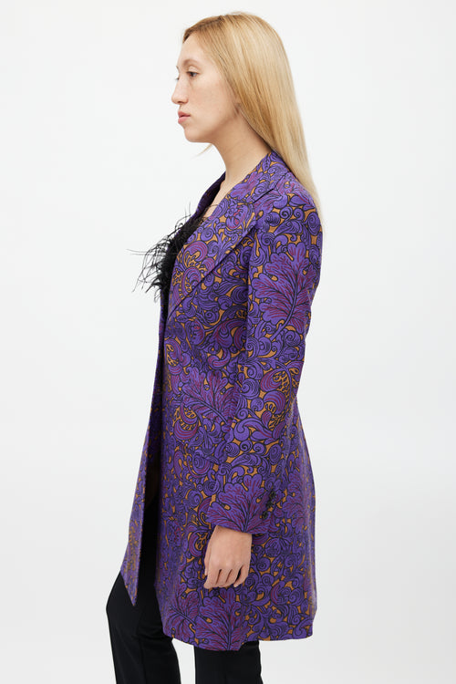 Miu Miu Fall 2012 Purple 
Yellow Floral Jacket