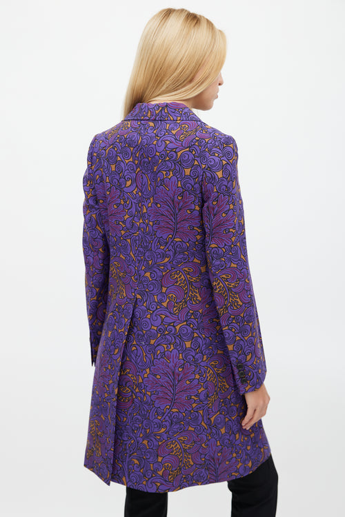 Miu Miu Fall 2012 Purple 
Yellow Floral Jacket