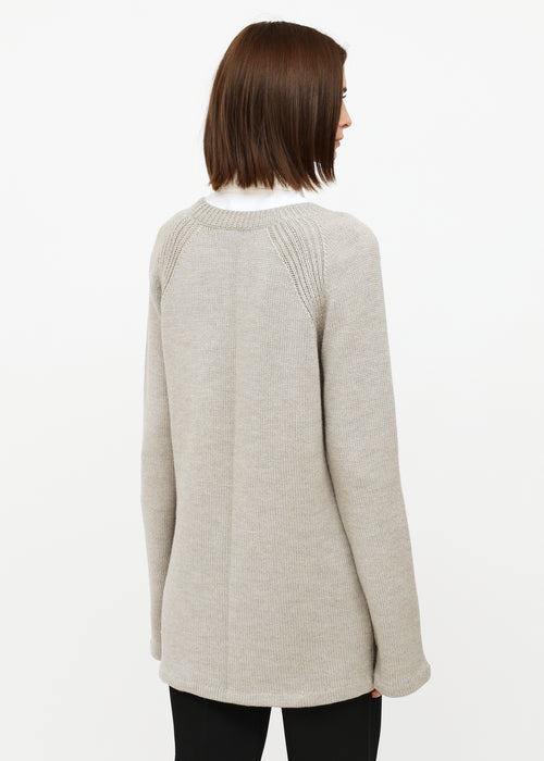 Miu Miu Grey Wool Knit Sweater