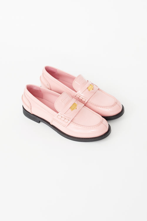 Miu Miu Pink Patent Penny Loafer