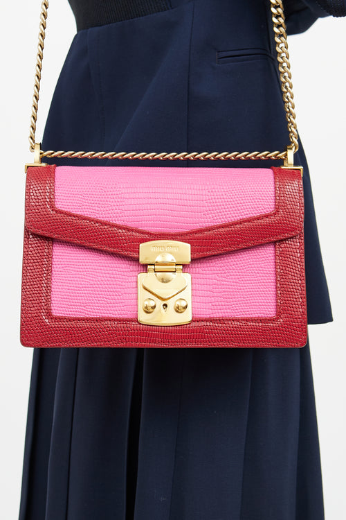 Miu Miu Pink 
Red Flap Chain Bag